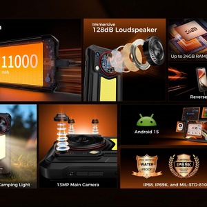 สมาร์ทโฟน Oukitel WP53 รุ่นทนทาน หน้าจอ LCD 6.52 นิ้ว แบตเตอรี่ 11000mAh ความจุ 8+256GB สแกนลายนิ้วมือ มาตรฐานกันน้ำกันฝุ่น IP69K รองรับ LTE/GSM ระบบปฏิบัติการ Android 15 รองรับ NFC - Product Image 4