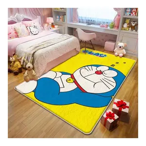 Fabriek Groothandel Eenvoudig Te Reinigen Antislip Kleur Cartoon Design Tapijt 3d Digitaal Bedrukt Foor Mat Schattig Kids Tapijt Voor Slaapkamer