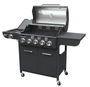 New Model Silver Black Gas Grill with Cabinet with Cover with <strong>Side</strong> <strong>burner</strong> with BBQ Tools - Product Image 1