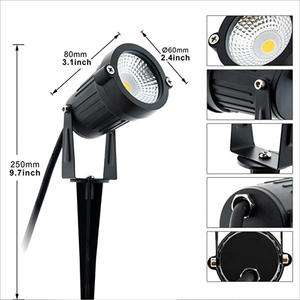 Hot bán <span class=keywords><strong>120V</strong></span> AC ngoài trời LED vườn đèn nhôm không thấm nước đèn cảnh quan với Spiked cho sân - Product Image 4