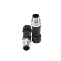 Connecteur M12 17 broches mâle/femelle, montage sur panneau, étanche IP67/68, borne à vis pour équipement multi-signaux