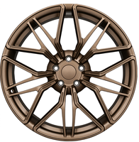 Velg Alloy Multi Spoke Tempa Khusus Perunggu 19 20 21 22 Inch PCD 5x100 5x108 5x112 5x114.3 5x120 Cocok untuk Euro JDM Sport Sedan Coupe