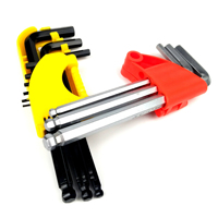 Jeu de clés Torx 9 pièces T10-T50 en acier CR-V, clé hexagonale en forme de L à bras long, clé Torx de sécurité anti-effraction