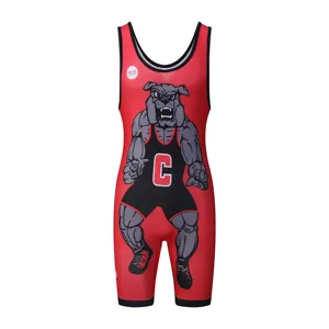 Custom Logo Sportswear Weightlifting Youth Wrestling Gym Fitness Singlet Suit For Sale