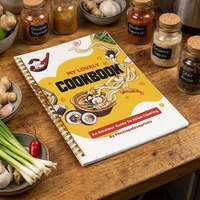 Servizio di Stampa Personalizzata di Libri di Cucina Ecologici con Rilegatura a Spirale, Alta Qualità, Stampa Offset a Colori, Libro di Ricette su Carta Patinata