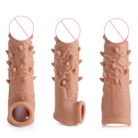 Extension réaliste du pénis manchon de coq en Silicone réutilisable agrandissement du pénis préservatifs pour hommes gode rehausseur jouets sexuels