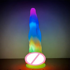 Mainan seks dildo anjing realistis penis masturbasi wanita glow in the dark dildo mainan seks colokan anal ringan produk dewasa toko - Product Image 4