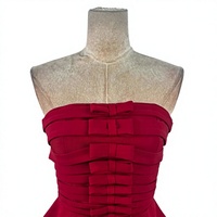 Robe courte de soirée plissée évasée en cachemire avec col cape, sans bretelles, taille froncée, coupe trapèze pour femme