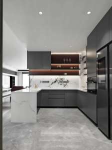 Petit meuble design automatique Armoire moderne haute brillance Cocinas Modulares Armoire de cuisine équipée Ensemble complet - Product Image 4