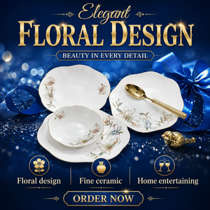 HIHUI Nuevo Juego de Vajilla de Porcelana China Estilo Pekín, Ligero, con Patrón Escénico, Acabado Esmaltado, Apto para Camping y Lavavajillas - Product Image 6
