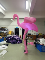 Costume de flamant rose gonflable LED pour défilé de carnaval, marionnette de flamant rose gonflable pour les chars de défilé