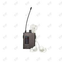Sistema de Monitoreo Inalámbrico Estéreo para Músicos, Transmisor UHF, Receptor Metálico, Alcance de 50m, Codificación Digital, Alimentado por Batería