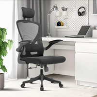 Chaise de bureau ergonomique en maille avec appui-tête réglable et roues silencieuses Chaise de direction pivotante de qualité supérieure pour la maison et le bureau