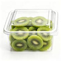 Boîtes en plastique PVC transparentes, écologiques, jetables, recyclables, pour biscuits, fruits, pain, salades, tiramisu, aliments