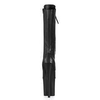 Bottes à talons ultra hauts de 8 pouces, bottes mi-mollet unisexes, pour drag queen, travesti, soirée en boîte de nuit, danse, plateforme, à lacets