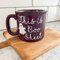 12 oz Halloween Design émail tasse 350ml isolation thermique grès cadeau d'affaires sérigraphie tasse à café chaude