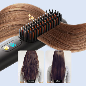 Brosse lissante électrique sans fil rechargeable à plasma chauffant EMS, mini peigne lisseur portable pour <span class=keywords><strong>coiffure</strong></span> - Product Image 4