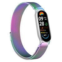 Bracelet de montre de luxe en acier inoxydable style milanais magnétique tendance 2026 pour Xiaomi Band 10 9 8 pour homme et femme