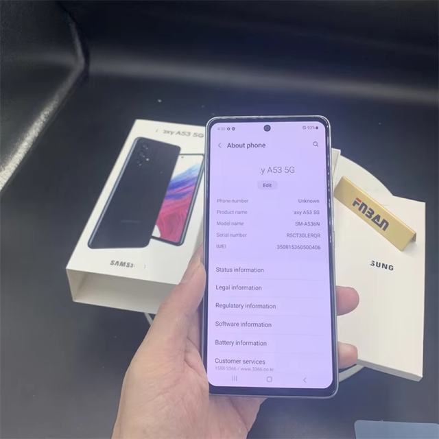 Hot Selling Original High Quality A53 5G Smartphone 8+128GB Octa Core CPU Version AMOLED 120Hz Display Android 12
