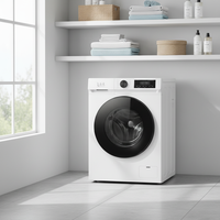 10kg Fully Automatic Front-Loaded Washer with Stainless Steel Tub 1200 RPM Energy Efficient Grade 1 Portable Single Tub Design