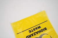 Pochette jetable PE pour documents hospitaliers personnalisée pour les déchets cliniques sac de stérilisation de poche pour étiquette de pilule poubelle à risque biologique
