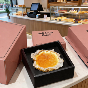 Ensemble d'emballages de pâtisserie imprimés Offre Spéciale personnalisés Boîtes à gâteau Sacs à emporter Suite d'emballage en papier écologique pour la livraison de boulangerie - Product Image 4