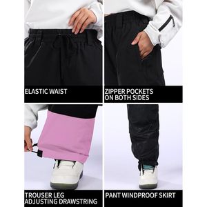 Pantalons de snowboard personnalisés pour femmes, pantalons de ski imperméables, isolés, résistants à l'eau 15k, respirants 10k, coupe élastique coupe-vent - Product Image 5