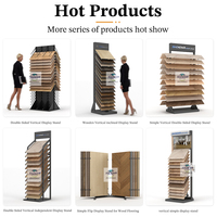 Étagère d'exposition verticale simple personnalisable pour les échantillons de carrelage de sol, support en métal OEM/ODM avec peinture antirouille