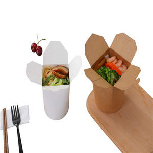 Caja de Embalaje de Papel Desechable Personalizada de Fábrica para Llevar, Caja de <span class=keywords><strong>Pasta</strong></span> <span class=keywords><strong>y</strong></span> Fideos, Contenedor para Recoger Comida - Product Image 5