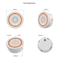 Tuya lampu suara WiFi rumah pintar Alarm tampilan OLED Android dioperasikan desain Bar Zigbee Sensor APP waktunya Flash bertenaga baterai