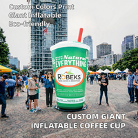 Ballon géant gonflable personnalisé pour smoothies avec impression numérique et pompe à air électrique pour la promotion de marques de boissons