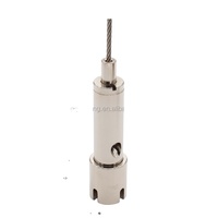 Kit de suspension d'éclairage bidirectionnel en laiton système de suspension de câble en métal avec serre-câbles d'assemblage en acier inoxydable