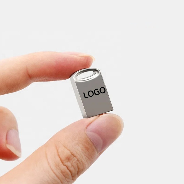 Custom Logo Mini Style Micro USB Laser Engraving Cute Flash Drive Waterproof 32GB/16GB/8GB/4GB Metal Personalized Welcome Gift