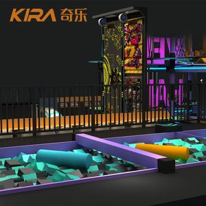 Nouveau parc de trampoline d'aventure commerciale professionnelle avec des cours de corde <span class=keywords><strong>Ninja</strong></span> Warrior - Product Image 3