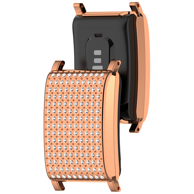 Luxury Diamond-Encrusted Buckle PC Case with Spring Bar Adapter 22MM Watch Case with All Round Protection for WHOOP 4.0 & 3.0