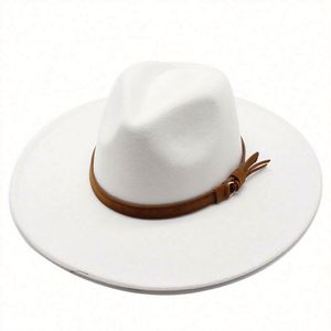 Venta al por Mayor de Sombreros Fedora de Ala Ancha de 9.5 cm con Estampado de Serigrafía Personalizado para Otoño e Invierno, para Mujeres y Hombres, Moda - Product Image 3