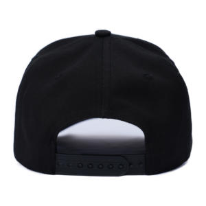 Gorra de Béisbol Juvenil TCAP Personalizada de 5 Paneles con Bordado Plano en Algodón Negro - Product Image 5