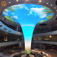 Module LED P4 à Vente Chaude Intérieur Extérieur Pleine Couleur Taux de Rafraîchissement Élevé, Mur Vidéo LED Souple Flexible Spécial, Affichage Dynamique