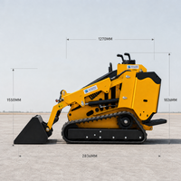 Mini-chargeuse compacte sur chenilles SHENGXIANG T750, conçue pour accueillir plusieurs accessoires à haut débit