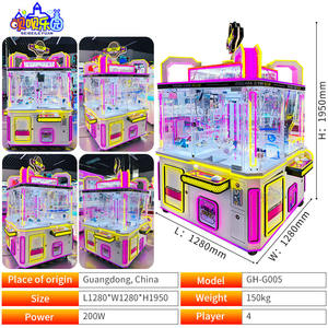 Promotion : Machine à griffes Dream Star 4 joueurs, à monnayeur, <span class=keywords><strong>attrape</strong></span>-poupées multijoueur avec lumières LED pour centre de jeux - Product Image 5