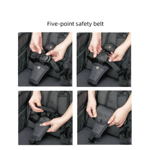 Xe đẩy em bé cho cặp song sinh bên cạnh tán kép với ngả cá nhân và lưu trữ 4 chỗ có thể gập lại 0-3 tuổi - Product Image 5