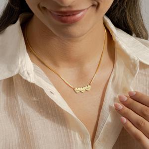 <span class=keywords><strong>Collana</strong></span> a Forma di Cuore in Acciaio Inossidabile Placcato Oro <span class=keywords><strong>con</strong></span> <span class=keywords><strong>Nome</strong></span> in Inglese Inciso al Laser <span class=keywords><strong>Personalizzabile</strong></span>, un Prodotto di Nicchia - Product Image 2