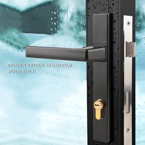 Pont cassé serrure de porte en aluminium porte de balcon en aluminium acier plastique 8530 poignée à point unique serrure de porte ensemble en acier inoxydable - Product Image 6