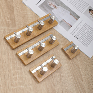 Gancho de baño montado en la pared de BAMBOO, gancho adhesivo fuerte para abrigos y toallas con características clave autoadhesivas extraídas - Product Image 3