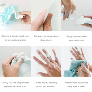 Lingettes humides jetables personnalisées sans rinçage pour adultes, lingettes nettoyantes corporelles <span class=keywords><strong>bio</strong></span> pour le soin quotidien - Product Image 5