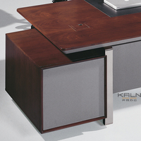 Meilleur prix Bureau de direction moderne en placage MDF durable Ergonomique Montage facile Garantie de 6 ans Écologique