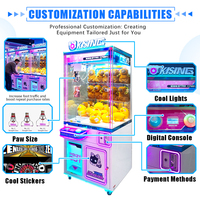 Machine à griffes d'arcade Kising pour enfants, attrape-jouets, machine à griffes personnalisable pour peluches et poupées