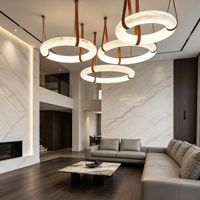 Lampe suspendue moderne de luxe en faux albâtre naturel, style marbre, pour salon, chambre, hôtel, décoration