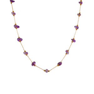 Stainless Steel Gold Natural Stone Handmade Chain Necklace And Bracelet Set For Women Water Drop Shape Minimalist Fashion - Product Image 5