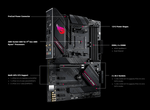 Carte mère originale ASUS ROG <span class=keywords><strong>STRIX</strong></span> <span class=keywords><strong>B550</strong></span>-F GAMING WIFI DDR4 pour ordinateur de bureau AM4 ATX AMD <span class=keywords><strong>B550</strong></span> HD-MI DP TYPE-C RGB 128 Go Dual M.2 4.0 - Product Image 5